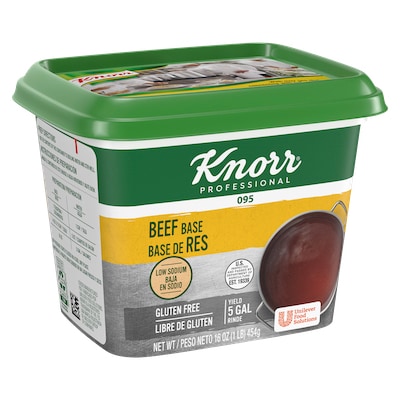 Knorr® Professional 095 Low Sodium Beef Base 12 x 1 lb - 